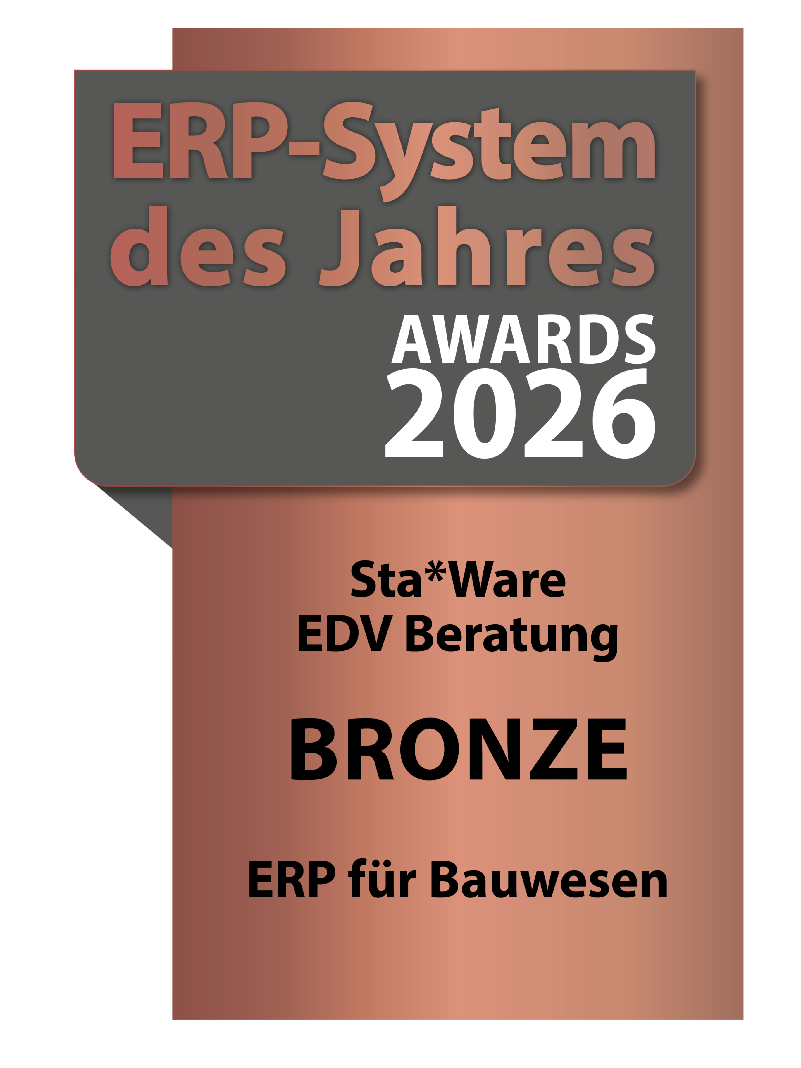 ERP-System des Jahres 2026 Bronze Siegel